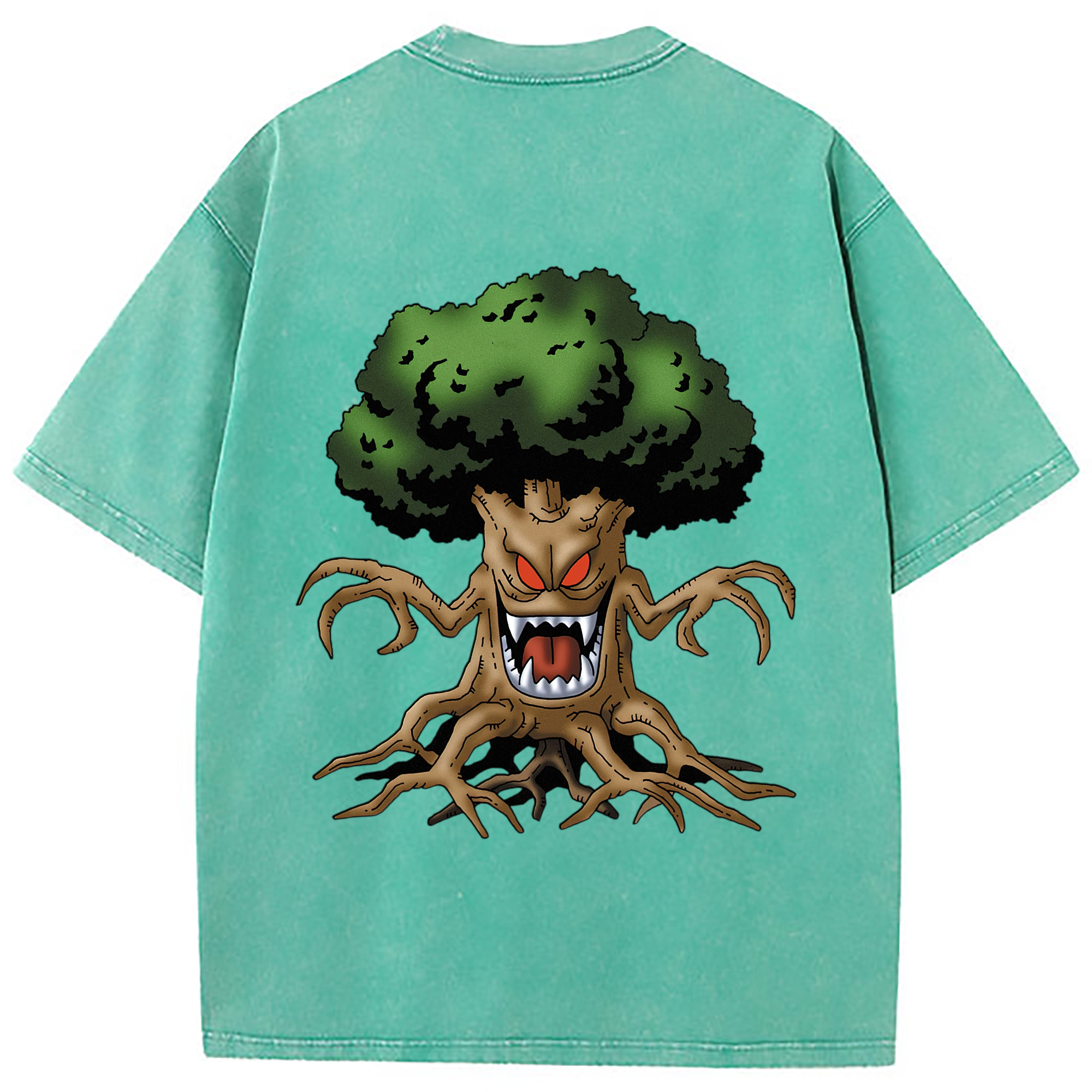（画像用） ドラゴンクエスト Doragon Kuesuto Dragon Quest 綿100% ヴィンテージ風 半袖Tシャツ（背面プリント）